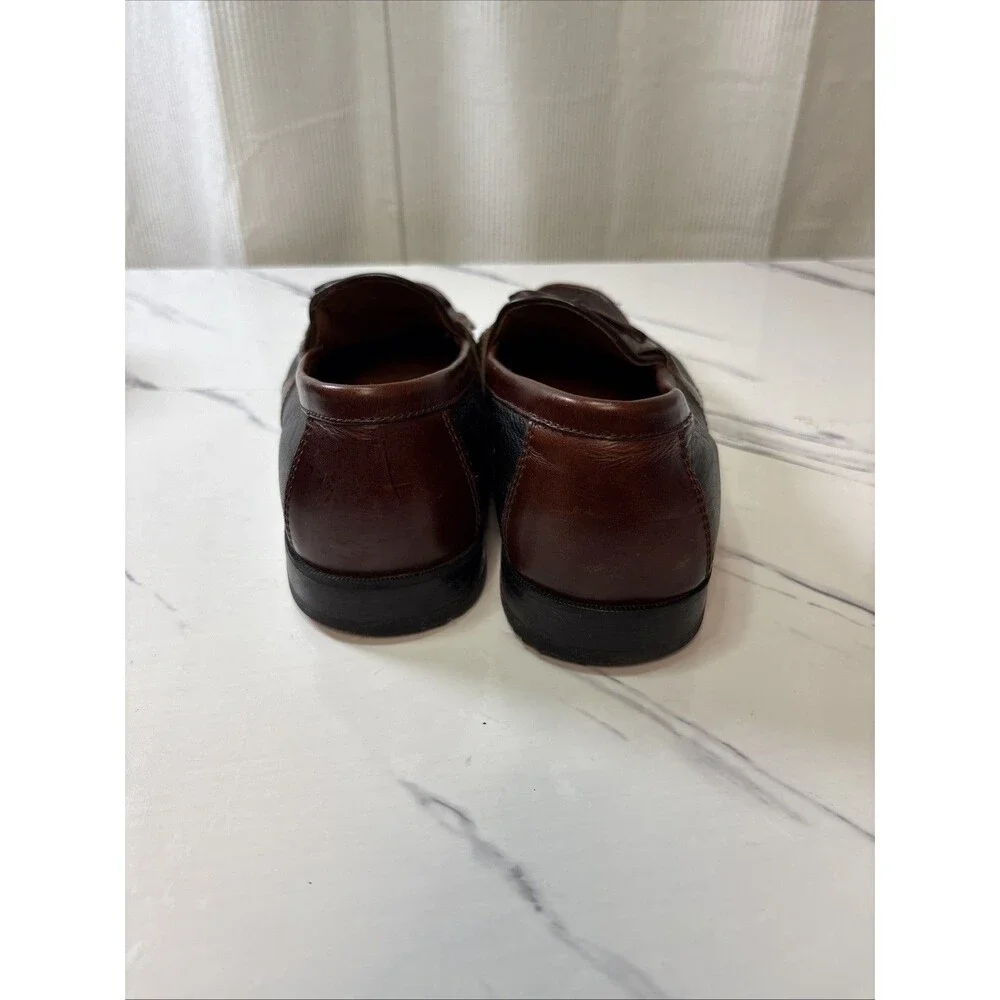 Johnston & Murphy Aragon Il Kiltie Tassel Loafer Men's 10M Brown Black Shoe